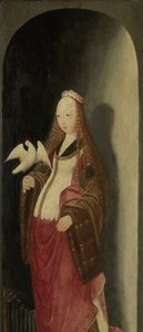 Santa Cecília, ala direita de um tríptico de Master of the Brunswick Diptych (attributed to)