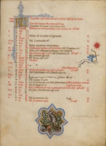 Um homem a derrubar bolotas de uma árvore; signo zodiacal de Sagitário