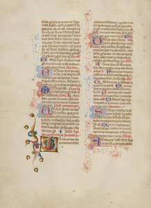 Inicial G: Santa Agatha de Master of the Brussels Initials