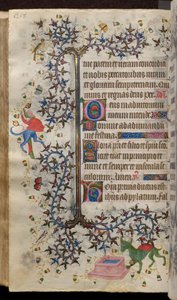 Horas de Carlos o Nobre, rei de Navarra (1361-1425): fol. 129v, Texto de Master of the Brussels Initials and Associates