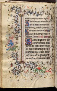Horas de Carlos o Nobre, rei de Navarra (1361-1425): fol. 42v, Texto de Master of the Brussels Initials and Associates