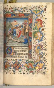 Horas de Carlos Nobre, rei de Navarra 1361-1425: fol. 179r, Cristo pregado na cruz, c. 1