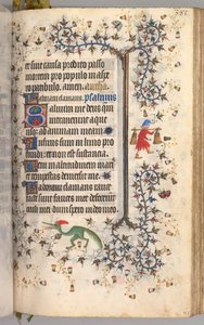 Horas de Carlos Nobre, rei de Navarra 1361-1425: fol. 186r, Texto, c. 1405 de Master of the Brussels Initials and Associates