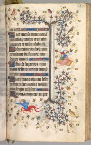 Horas de Carlos Nobre, rei de Navarra 1361-1425: fol. 189r, Texto, c. 1405 de Master of the Brussels Initials and Associates
