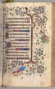Horas de Carlos Nobre, rei de Navarra 1361-1425: fol. 203r, Texto, c. 1405 de Master of the Brussels Initials and Associates