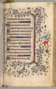 Horas de Carlos Nobre, rei de Navarra 1361-1425: fol. 205r, Texto, c. 1405 de Master of the Brussels Initials and Associates