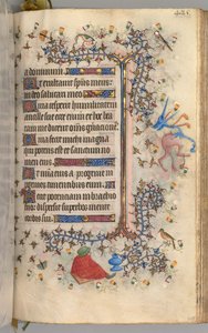 Horas de Carlos Nobre, rei de Navarra 1361-1425: fol. 207r, Texto, c. 1405 de Master of the Brussels Initials and Associates