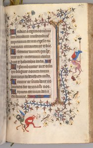 Horas de Carlos, o Nobre, Rei de Navarra 1361-1425: fol. 212r, Texto, c. 1405. de Master of the Brussels Initials and Associates