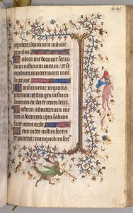 Horas de Carlos Nobre, rei de Navarra 1361-1425: fol. 215r, Texto, c. 1405 de Master of the Brussels Initials and Associates