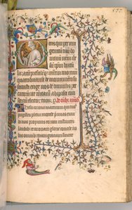 Horas de Carlos Nobre, rei de Navarra 1361-1425, fol. 283r, São Lázaro, c. 1405 de Master of the Brussels Initials and Associates