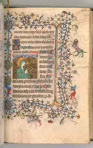 Horas de Carlos Nobre, rei de Navarra 1361-1425, fol. 297r, St. Elizabeth, c. 1405 de Master of the Brussels Initials and Associates