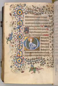 Horas de Carlos, o Nobre, Rei de Navarra 1361-1425, fol. 299v, Santa Inês, c. 1405. de Master of the Brussels Initials and Associates