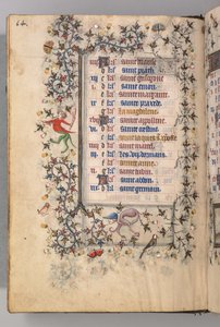 Horas de Carlos Nobre, rei de Navarra 1361-1425: fol. 7v, julho, c. 1405 de Master of the Brussels Initials and Associates