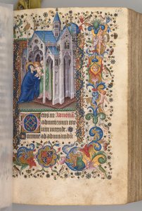 Horas de Carlos Nobre, rei de Navarra 1361-1425: fol. 82vr, Apresentação ..., c. 1405
