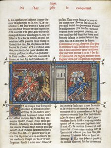 Royal 16 G. VI f.385 Uma batalha com João, rei de Inglaterra, e Luís VIII em marcha, de 