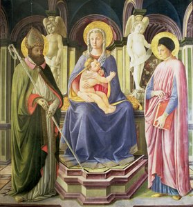 A Madonna e a Criança com SS. Clemente e Justino, 1449-50