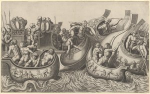 Speculum Romanae Magnificentiae: Batalha Naval, século XVI, século XVI. de Master of the Die