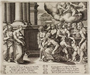 O Povo que presta as honras divinas à Psyche de Master of the Die