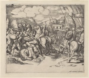 A vitória de Cipião sobre Syphax de Master of the Die