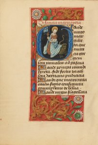 Inicial G: Saint Margaret de Master of the Dresden Prayer Book