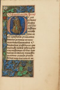 Inicial O: São Tiago Maior de Master of the Dresden Prayer Book