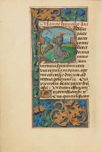S inicial: A estigmatização de São Francisco de Master of the Dresden Prayer Book