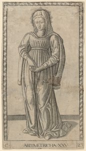 Aritmetricha (Aritmética) de Master of the E Series Tarocchi