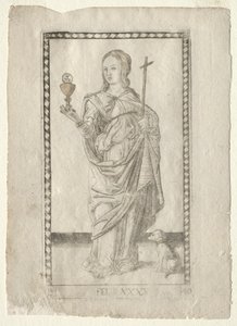 Fé do Tarocchi, série B: Princípios e Virtudes Cósmicas, nº 40, antes de 1467. de Master of the E Series Tarocchi
