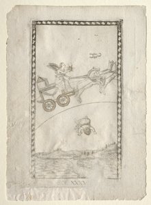 Sol do Tarocchi, série A: Firmamentos do Universo, nº 44, antes de 1467. de Master of the E Series Tarocchi