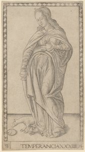 Temperança (Temperance) de Master of the E Series Tarocchi