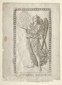 O Anjo da Oitava Esfera do Tarocchi, série A ..., antes de 1467.