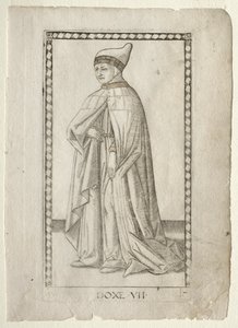 O Doge do Tarocchi, série E: Conditions of Man,  7, antes de 1467. de Master of the E Series Tarocchi