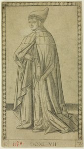 O Doge, placa sete de The Ranks and Conditions of Men de Master of the E Series Tarocchi