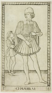O Cavaleiro, placa seis de The Ranks and Conditions of Men de Master of the E Series Tarocchi