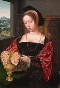 A Lady Reading Saint Mary Magdalene, Cerca de 1530.