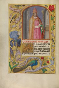 Papa Leão de Master of the First Prayer Book of Maximilian
