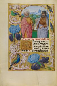 São Pedro e São Paulo de Master of the First Prayer Book of Maximilian