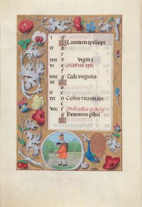 Horas da rainha Isabel, a Católica, rainha de Espanha:  Fol. 10v, setembro de Master of the First Prayerbook of Maximillian