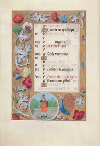 Horas da rainha Isabel, a católica, rainha da Espanha: Fol. 10v, setembro, c. 1500. de Master of the First Prayerbook of Maximillian