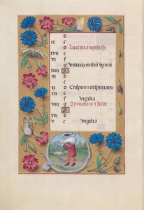 Horas da rainha Isabel, a católica, rainha da Espanha: Fol. 11v, outubro, c. 1500. de Master of the First Prayerbook of Maximillian
