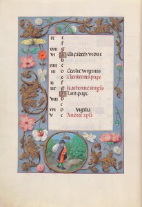 Horas da rainha Isabel, a católica, rainha da Espanha: Fol. 12v, novembro, c. 1500.
