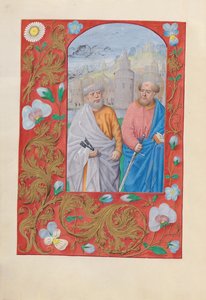 Horas da rainha Isabel, a católica, rainha da Espanha: Fol. 173v, Santos Pedro e Paulo, c. 1500.