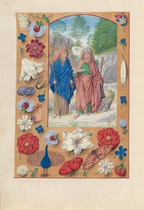 Horas da rainha Isabel, a Católica, rainha de Espanha:  Fol. 175v, Santos Filipe e Tiago de Master of the First Prayerbook of Maximillian