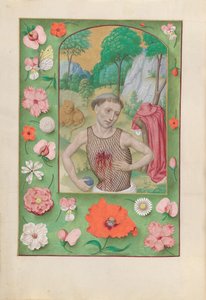 Horas da rainha Isabel, a Católica, rainha de Espanha:  Fol. 185v, S. Jerónimo de Master of the First Prayerbook of Maximillian