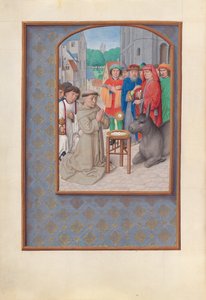 Horas da rainha Isabel, a católica, rainha da Espanha: Fol. 187v, Santo Antônio de Pádua, c. 1500.