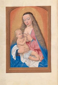 Horas da rainha Isabel, a católica, rainha da Espanha: Fol. 257v, Madonna e Criança, c. 1500. de Master of the First Prayerbook of Maximillian