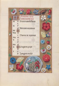 Horas da rainha Isabel, a católica, rainha da Espanha: Fol. 4r, março, c. 1500. de Master of the First Prayerbook of Maximillian