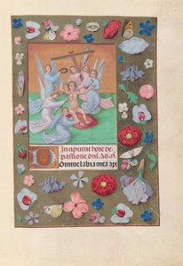 Horas da rainha Isabel, a católica, rainha da Espanha: Fol. 50r, Cristo Infantil ..., c. 1500. de Master of the First Prayerbook of Maximillian