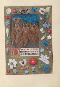 Horas da rainha Isabel, a católica, rainha da Espanha: Fol. 61r, Beijo de Judas, c. 1500. de Master of the First Prayerbook of Maximillian