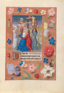 Horas da rainha Isabel, a católica, rainha da Espanha: Fol. 73r, Descida da Cruz, c. 1500. de Master of the First Prayerbook of Maximillian